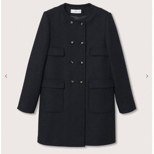 Mango Double-breasted wool coat XS